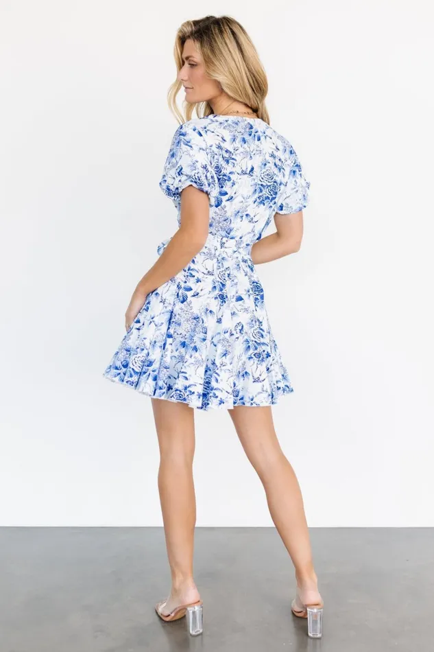 Baltic Born Short Dresses Mikki Mini Dress White Blue 8211 Women Baltic Born Short Dresses Mikki Mini Dress White Blue 8211 Women
