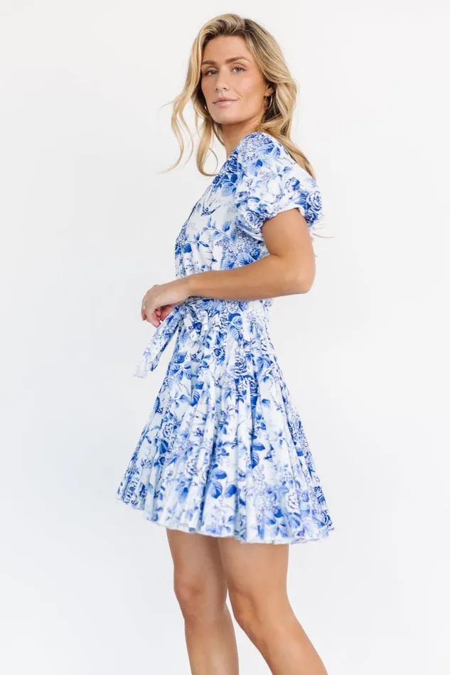 Baltic Born Short Dresses Mikki Mini Dress White Blue 8211 Women Baltic Born Short Dresses Mikki Mini Dress White Blue 8211 Women