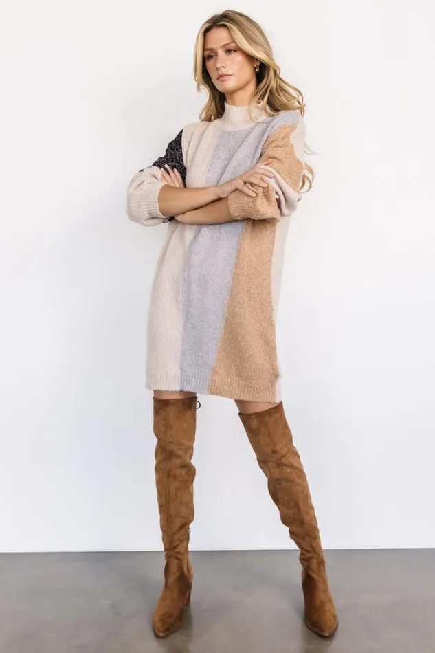 Baltic Born Short Dresses Omaha Sweater Dress Oatmeal Gray 8211 Women Baltic Born Short Dresses Omaha Sweater Dress Oatmeal Gray 8211 Women