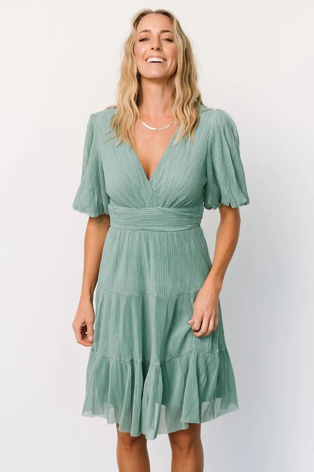 Baltic Born Short Dresses Patrice Short Dress Dusty Green 8211 Women Baltic Born Short Dresses Patrice Short Dress Dusty Green 8211 Women