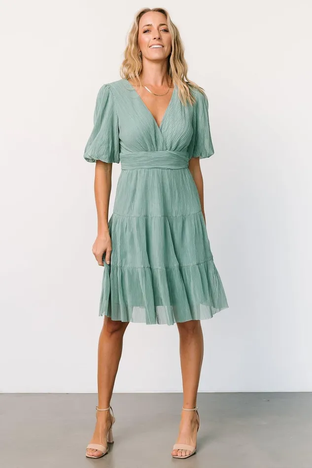 Baltic Born Short Dresses Patrice Short Dress Dusty Green 8211 Women Baltic Born Short Dresses Patrice Short Dress Dusty Green 8211 Women
