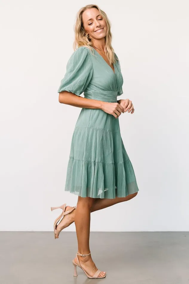 Baltic Born Short Dresses Patrice Short Dress Dusty Green 8211 Women Baltic Born Short Dresses Patrice Short Dress Dusty Green 8211 Women