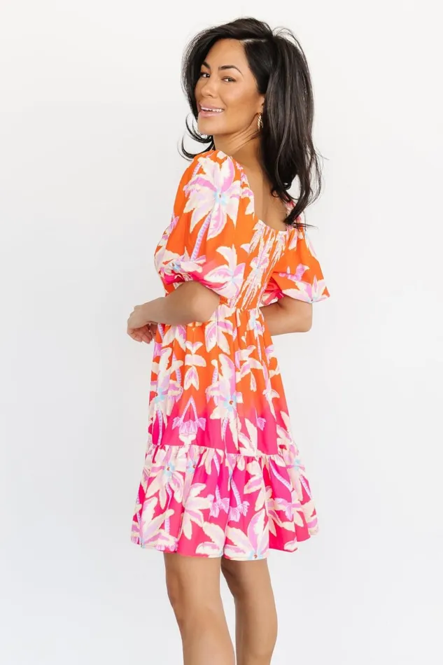 Baltic Born Short Dresses Primavera Short Dress Orange Pink Multi 8211 Women Baltic Born Short Dresses Primavera Short Dress Orange Pink Multi 8211 Women