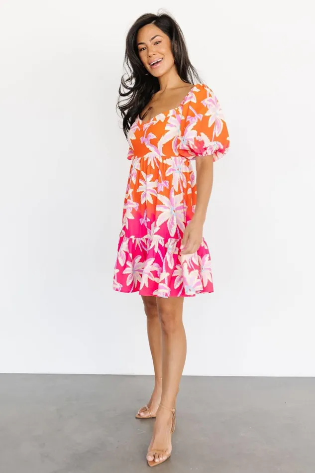 Baltic Born Short Dresses Primavera Short Dress Orange Pink Multi 8211 Women Baltic Born Short Dresses Primavera Short Dress Orange Pink Multi 8211 Women