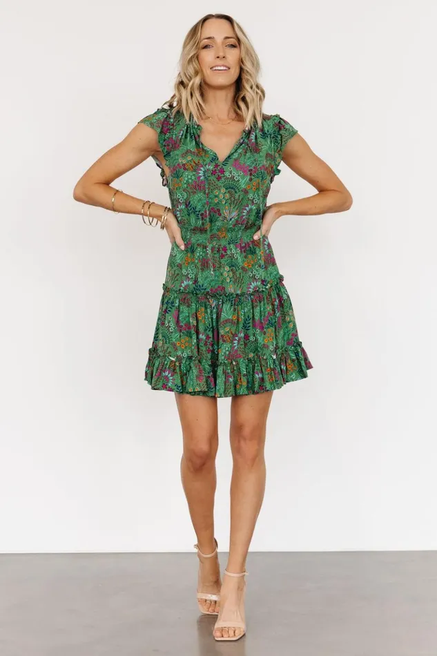 Baltic Born Short Dresses Rio Short Dress Green Multi 8211 Women