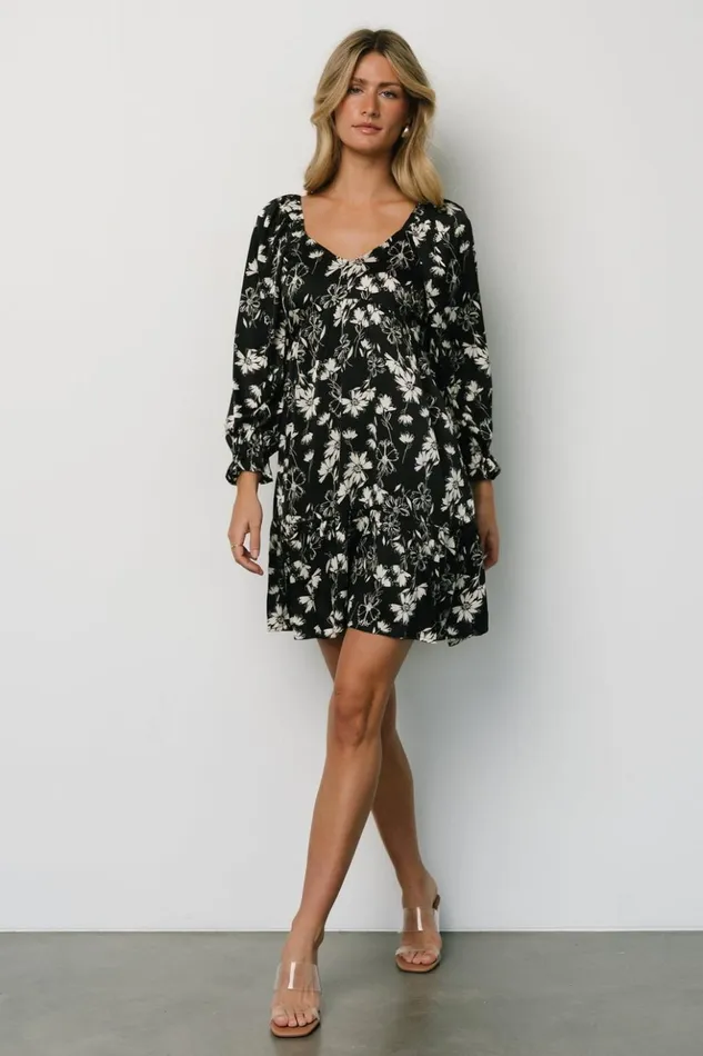 Baltic Born Short Dresses Rosie Mini Dress Black Off White 8211 Women