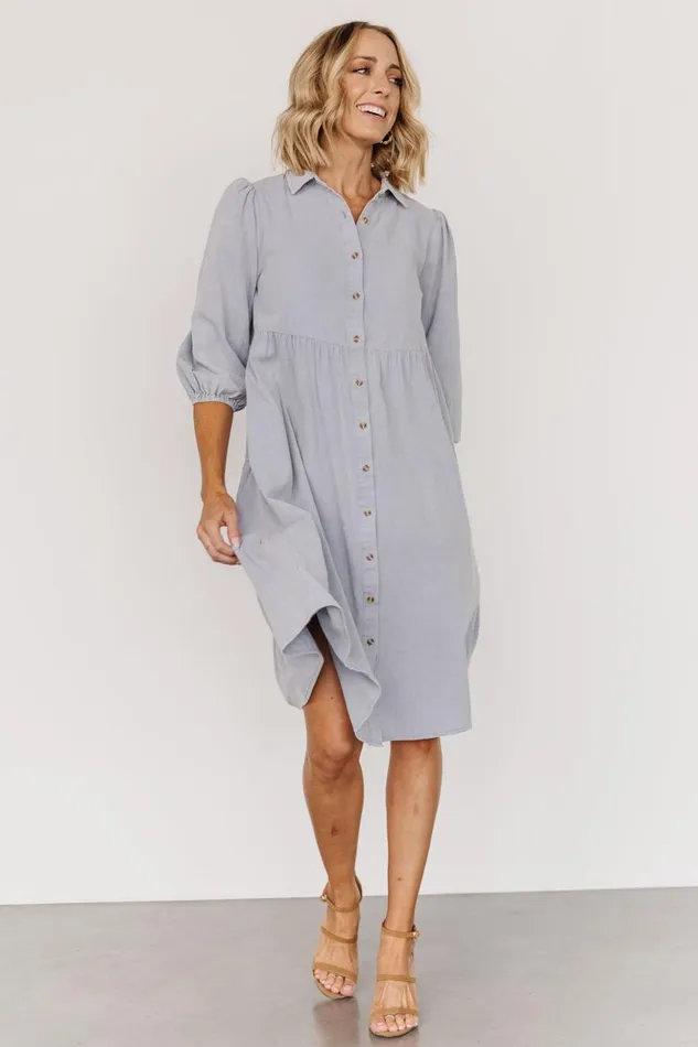 Baltic Born Short Dresses Sari Babydoll Dress Light Denim 8211 Women Baltic Born Short Dresses Sari Babydoll Dress Light Denim 8211 Women