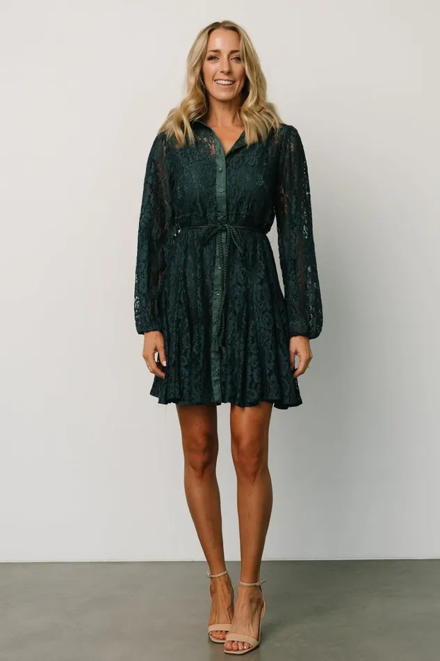 Baltic Born Short Dresses Stefan Lace Short Dress Jade 8211 Women