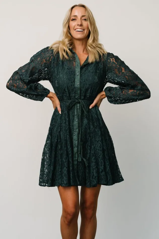 Baltic Born Short Dresses Stefan Lace Short Dress Jade 8211 Women Baltic Born Short Dresses Stefan Lace Short Dress Jade 8211 Women