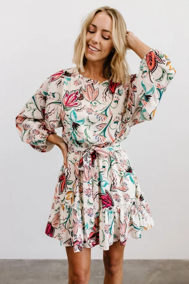 Baltic Born Short Dresses Tally Mini Dress Off White Multi Print 8211 Women Baltic Born Short Dresses Tally Mini Dress Off White Multi Print 8211 Women