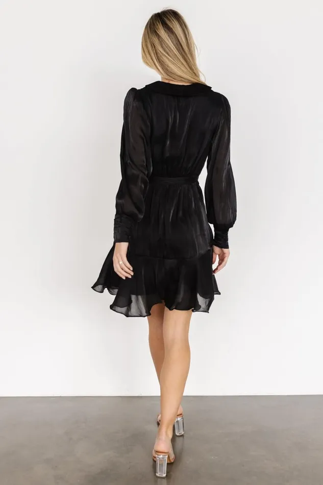 Baltic Born Short Dresses Teo Ruffle Short Dress Black 8211 Women Baltic Born Short Dresses Teo Ruffle Short Dress Black 8211 Women