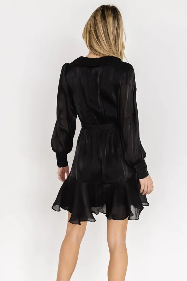 Baltic Born Short Dresses Teo Ruffle Short Dress Black 8211 Women Baltic Born Short Dresses Teo Ruffle Short Dress Black 8211 Women