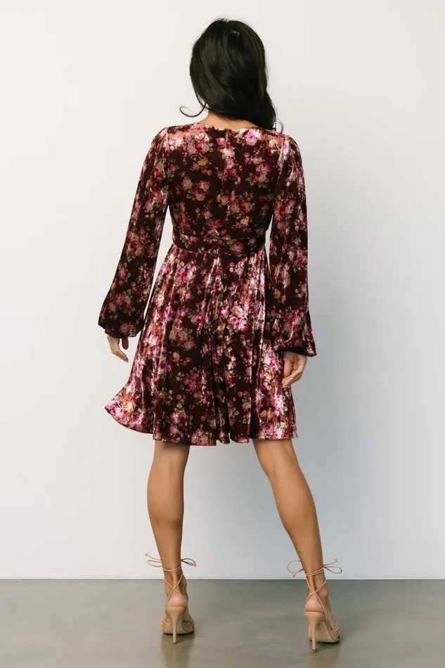 Baltic Born Short Dresses Teri Velvet Short Dress Auburn Multi 8211 Women Baltic Born Short Dresses Teri Velvet Short Dress Auburn Multi 8211 Women