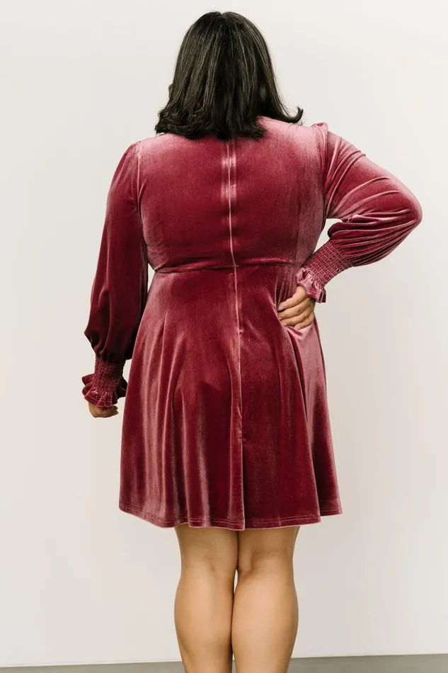 Baltic Born Short Dresses Tina Velvet Short Dress Mauve 8211 Women Baltic Born Short Dresses Tina Velvet Short Dress Mauve 8211 Women