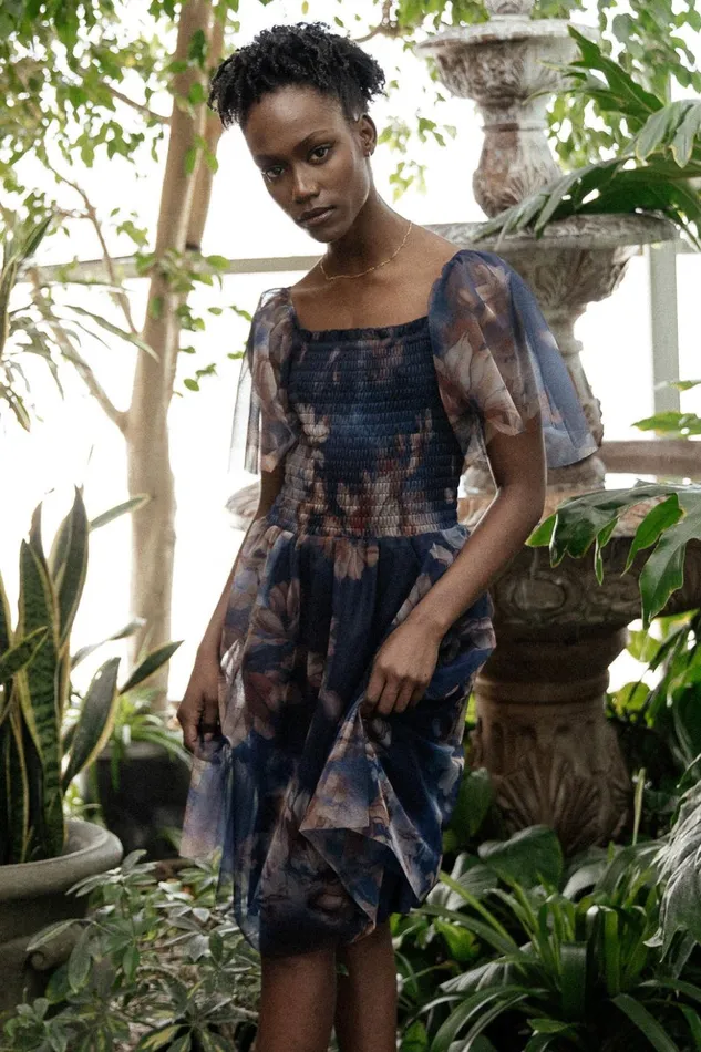 Baltic Born Short Dresses Tivoli Tulle Short Dress Dark Blue Floral 8211 Women Baltic Born Short Dresses Tivoli Tulle Short Dress Dark Blue Floral 8211 Women