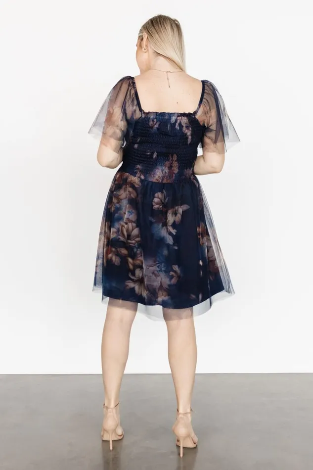 Baltic Born Short Dresses Tivoli Tulle Short Dress Dark Blue Floral 8211 Women Baltic Born Short Dresses Tivoli Tulle Short Dress Dark Blue Floral 8211 Women
