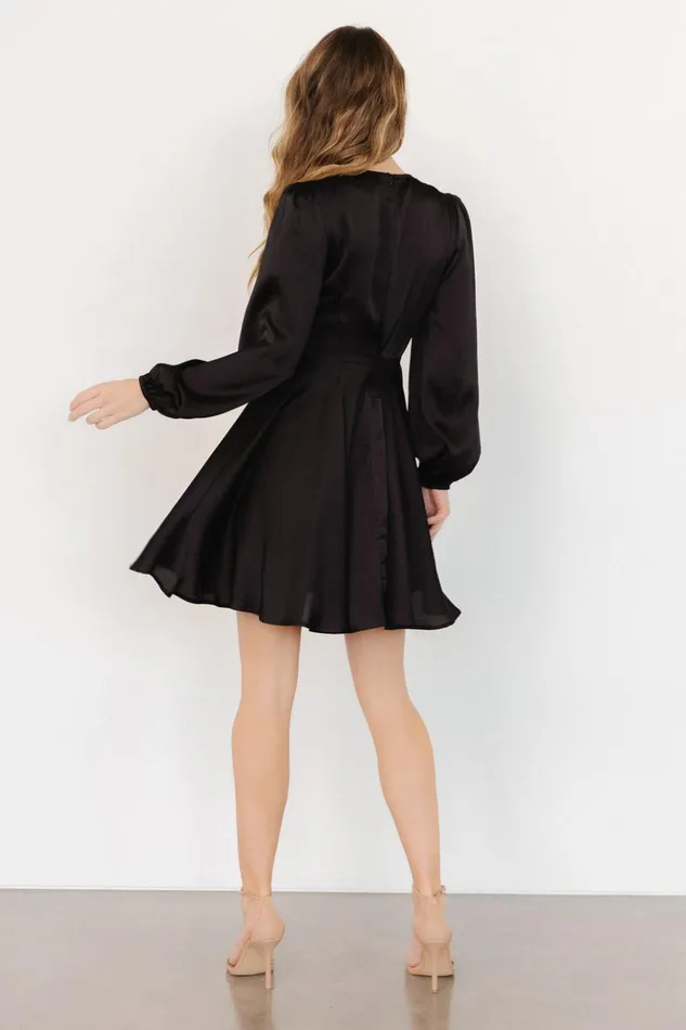 Baltic Born Short Dresses Woodbury Satin Mini Dress Black 8211 Women Baltic Born Short Dresses Woodbury Satin Mini Dress Black 8211 Women