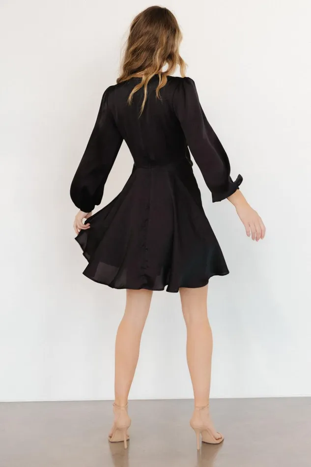 Baltic Born Short Dresses Woodbury Satin Mini Dress Black 8211 Women Baltic Born Short Dresses Woodbury Satin Mini Dress Black 8211 Women