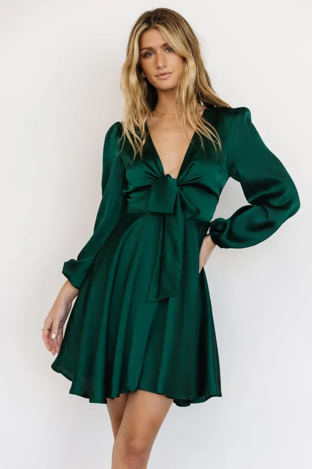 Baltic Born Short Dresses Woodbury Satin Mini Dress Green 8211 Women Baltic Born Short Dresses Woodbury Satin Mini Dress Green 8211 Women