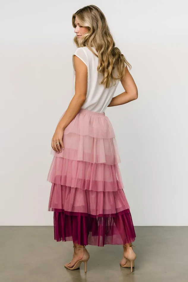 Baltic Born Skirts Marlene Tulle Ruffle Skirt Mauve Berry 8211 Women Baltic Born Skirts Marlene Tulle Ruffle Skirt Mauve Berry 8211 Women