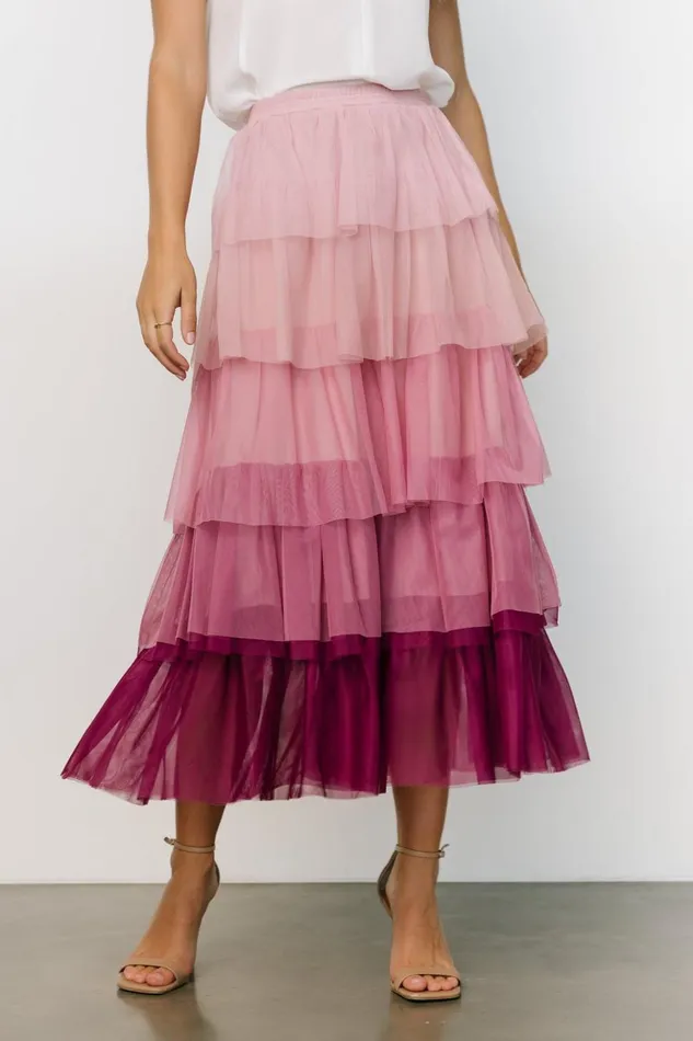 Baltic Born Skirts Marlene Tulle Ruffle Skirt Mauve Berry 8211 Women Baltic Born Skirts Marlene Tulle Ruffle Skirt Mauve Berry 8211 Women