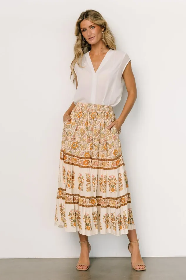 Baltic Born Skirts Meg Skirt Cream Multi 8211 Women