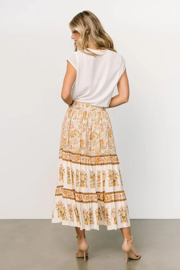 Baltic Born Skirts Meg Skirt Cream Multi 8211 Women Baltic Born Skirts Meg Skirt Cream Multi 8211 Women