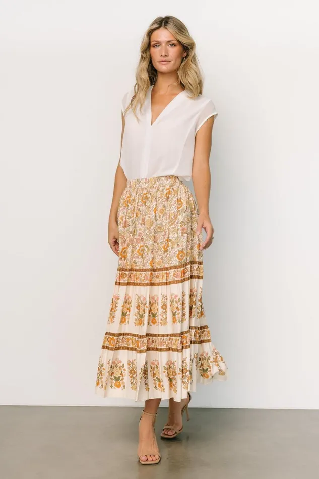 Baltic Born Skirts Meg Skirt Cream Multi 8211 Women Baltic Born Skirts Meg Skirt Cream Multi 8211 Women