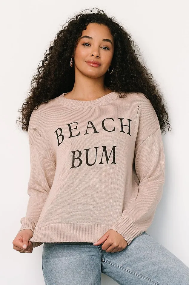 Baltic Born Sweaters Beach Bum Knit Sweater Top Sand 8211 Women