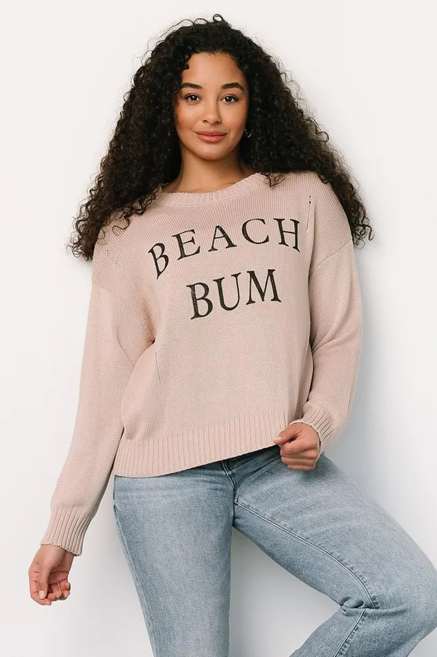 Baltic Born Sweaters Beach Bum Knit Sweater Top Sand 8211 Women Baltic Born Sweaters Beach Bum Knit Sweater Top Sand 8211 Women