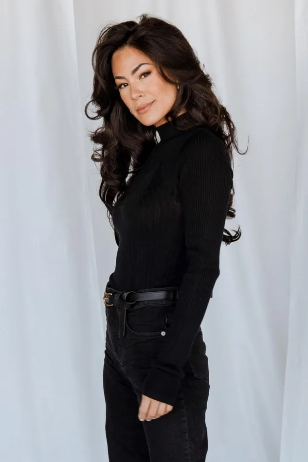 Baltic Born Sweaters Jamison Ribbed Sweater Top Black 8211 Women Baltic Born Sweaters Jamison Ribbed Sweater Top Black 8211 Women