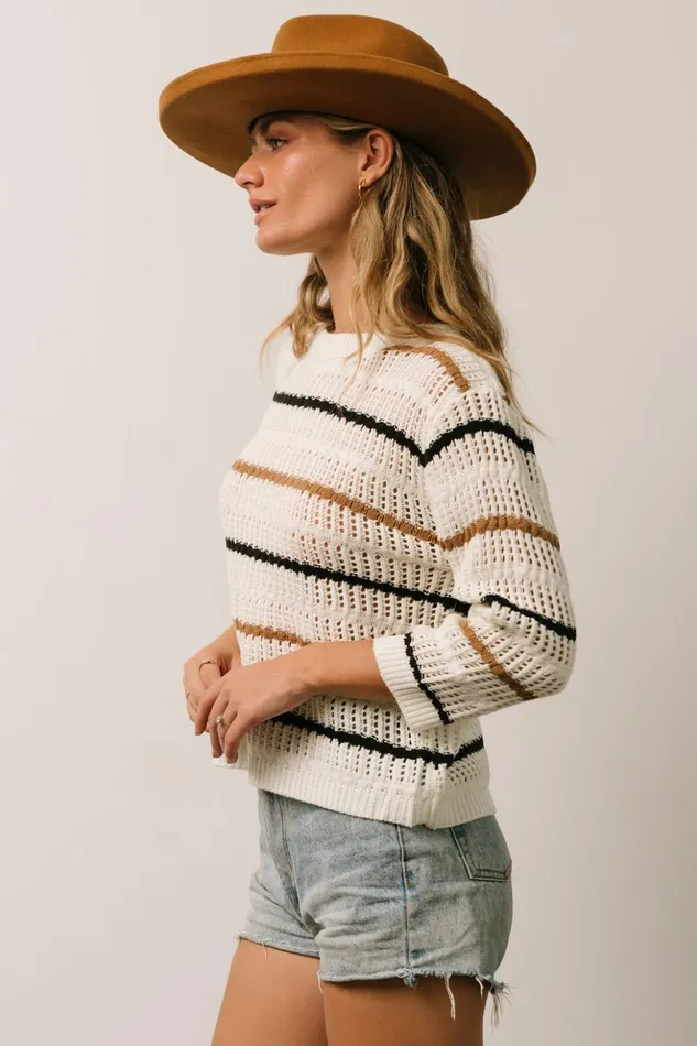 Baltic Born Sweaters Sundance Knit Sweater Top Ivory Multi Stripe 8211 Women Baltic Born Sweaters Sundance Knit Sweater Top Ivory Multi Stripe 8211 Women