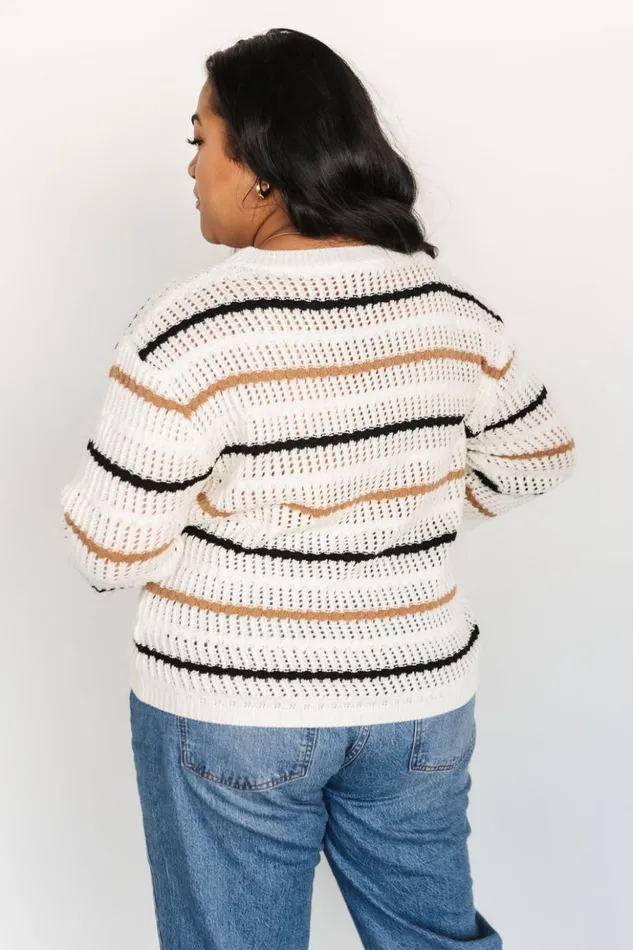 Baltic Born Sweaters Sundance Knit Sweater Top Ivory Multi Stripe 8211 Women Baltic Born Sweaters Sundance Knit Sweater Top Ivory Multi Stripe 8211 Women