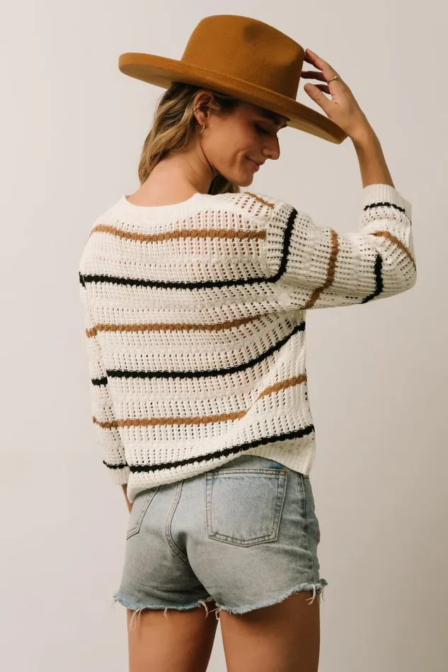 Baltic Born Sweaters Sundance Knit Sweater Top Ivory Multi Stripe 8211 Women Baltic Born Sweaters Sundance Knit Sweater Top Ivory Multi Stripe 8211 Women