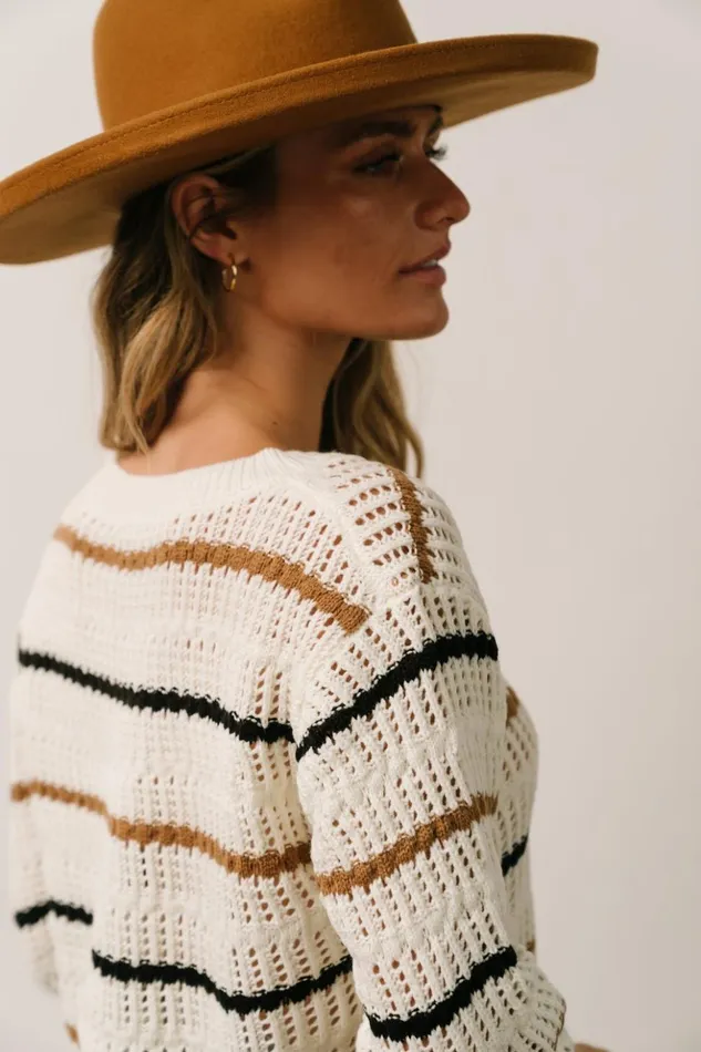 Baltic Born Sweaters Sundance Knit Sweater Top Ivory Multi Stripe 8211 Women Baltic Born Sweaters Sundance Knit Sweater Top Ivory Multi Stripe 8211 Women