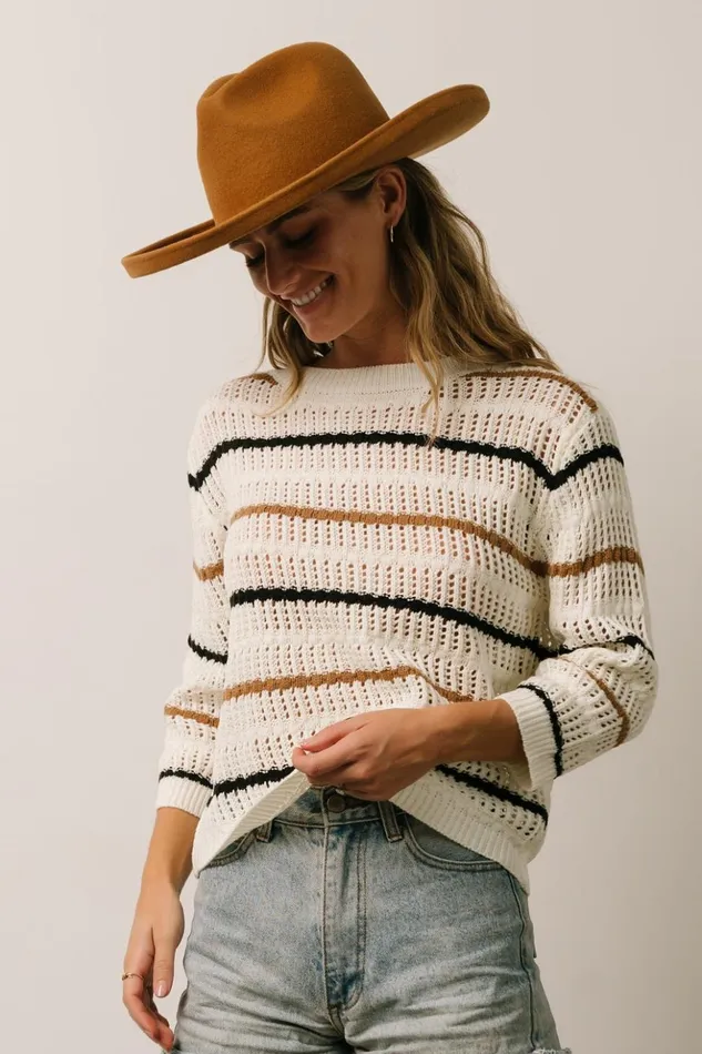 Baltic Born Sweaters Sundance Knit Sweater Top Ivory Multi Stripe 8211 Women Baltic Born Sweaters Sundance Knit Sweater Top Ivory Multi Stripe 8211 Women