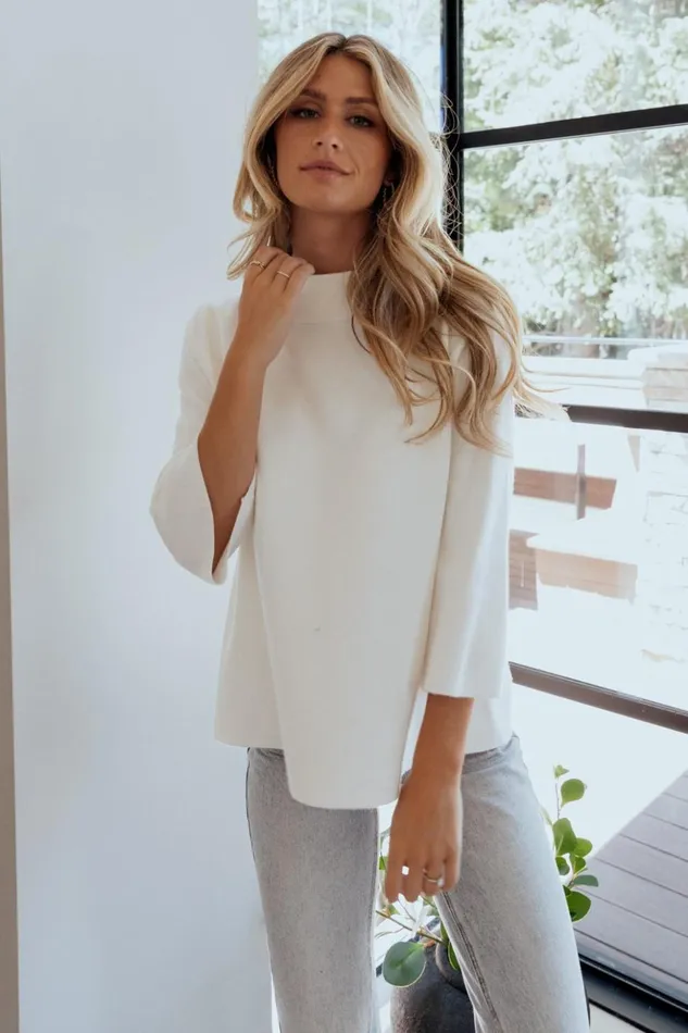 Baltic Born Sweaters Zola Bell Sleeve Sweater Off White 8211 Women Baltic Born Sweaters Zola Bell Sleeve Sweater Off White 8211 Women