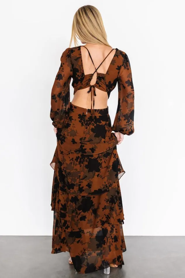 Baltic Born The Guest Edit Adalia Open Back Maxi Dress Espresso Print 8211 Women Baltic Born The Guest Edit Adalia Open Back Maxi Dress Espresso Print 8211 Women