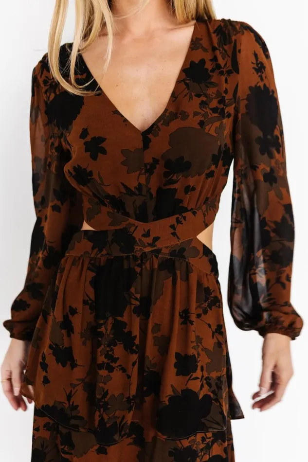 Baltic Born The Guest Edit Adalia Open Back Maxi Dress Espresso Print 8211 Women Baltic Born The Guest Edit Adalia Open Back Maxi Dress Espresso Print 8211 Women