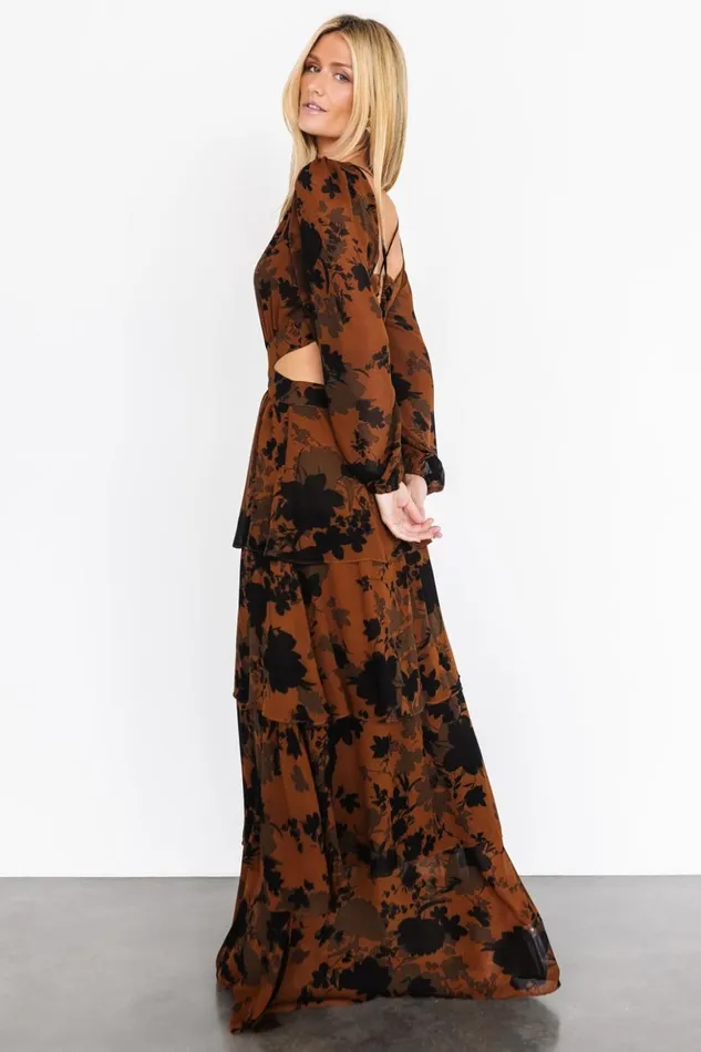 Baltic Born The Guest Edit Adalia Open Back Maxi Dress Espresso Print 8211 Women Baltic Born The Guest Edit Adalia Open Back Maxi Dress Espresso Print 8211 Women