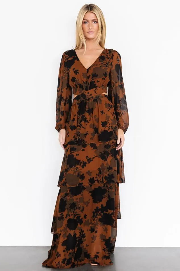 Baltic Born The Guest Edit Adalia Open Back Maxi Dress Espresso Print 8211 Women Baltic Born The Guest Edit Adalia Open Back Maxi Dress Espresso Print 8211 Women