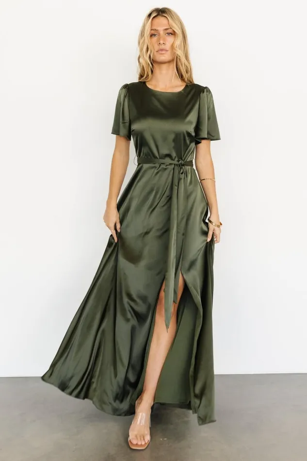 Baltic Born The Guest Edit Agnes Satin Maxi Dress Juniper Green 8211 Women Baltic Born The Guest Edit Agnes Satin Maxi Dress Juniper Green 8211 Women