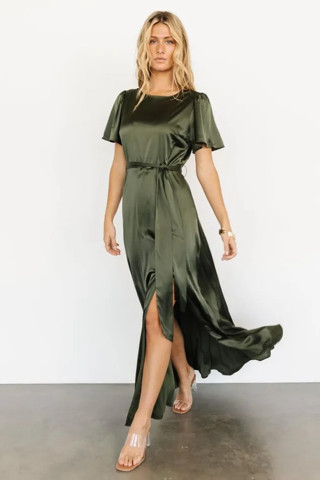 Baltic Born The Guest Edit Agnes Satin Maxi Dress Juniper Green 8211 Women Baltic Born The Guest Edit Agnes Satin Maxi Dress Juniper Green 8211 Women