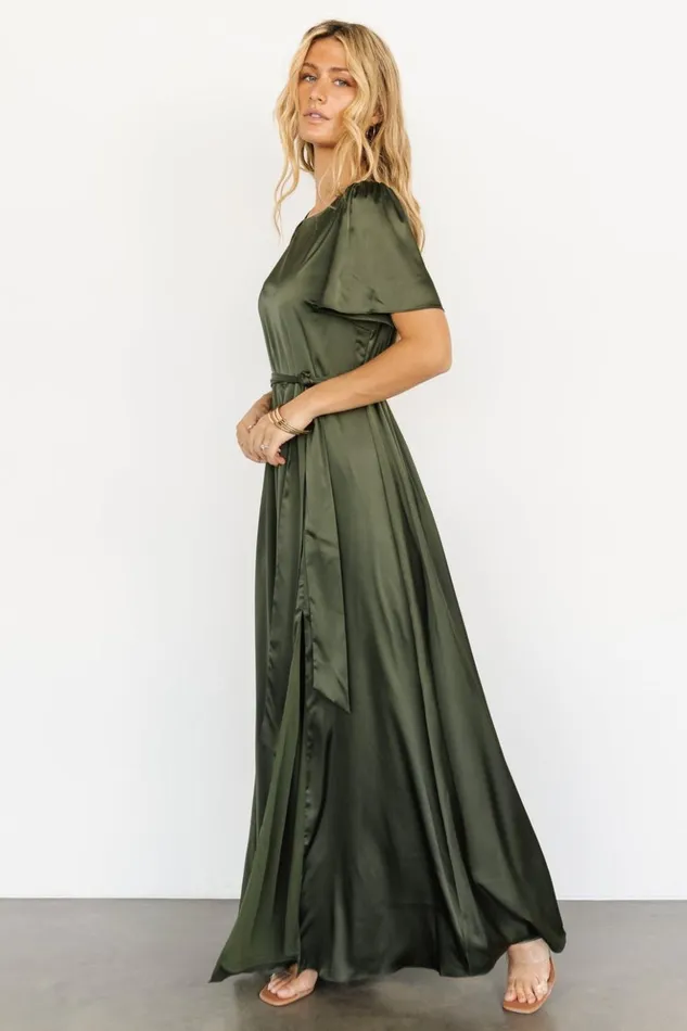 Baltic Born The Guest Edit Agnes Satin Maxi Dress Juniper Green 8211 Women Baltic Born The Guest Edit Agnes Satin Maxi Dress Juniper Green 8211 Women