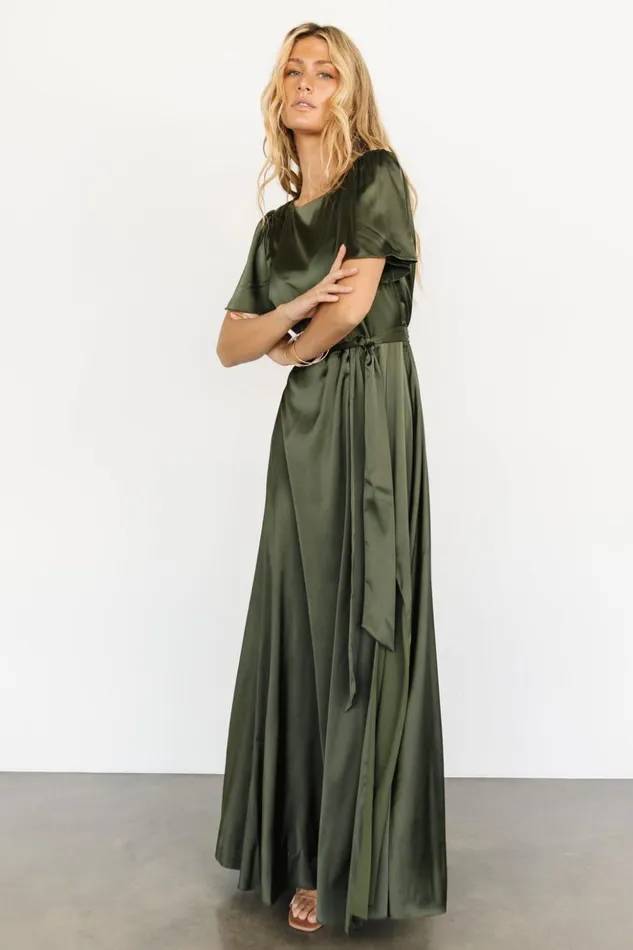 Baltic Born The Guest Edit Agnes Satin Maxi Dress Juniper Green 8211 Women Baltic Born The Guest Edit Agnes Satin Maxi Dress Juniper Green 8211 Women
