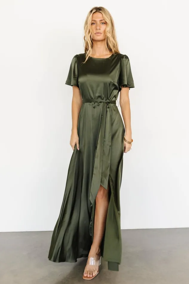 Baltic Born The Guest Edit Agnes Satin Maxi Dress Juniper Green 8211 Women Baltic Born The Guest Edit Agnes Satin Maxi Dress Juniper Green 8211 Women