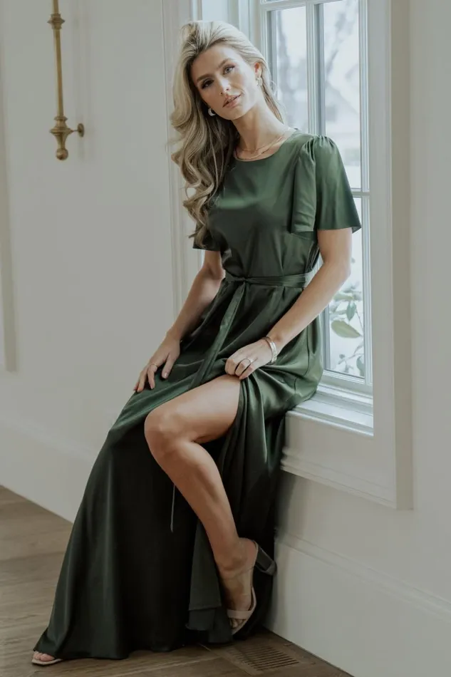 Baltic Born The Guest Edit Agnes Satin Maxi Dress Juniper Green 8211 Women Baltic Born The Guest Edit Agnes Satin Maxi Dress Juniper Green 8211 Women