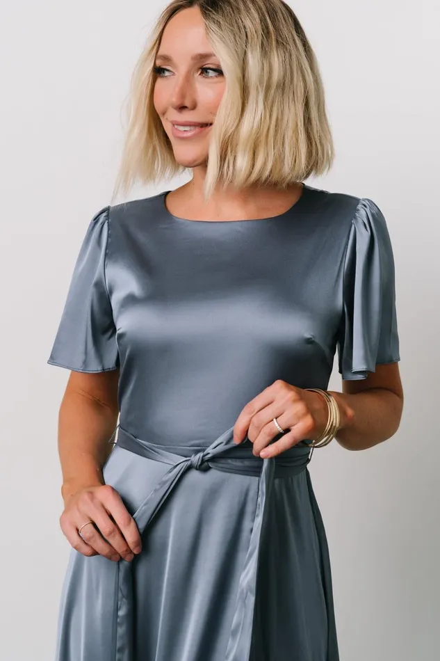 Baltic Born The Guest Edit Agnes Satin Maxi Dress Whisper Blue 8211 Women Baltic Born The Guest Edit Agnes Satin Maxi Dress Whisper Blue 8211 Women