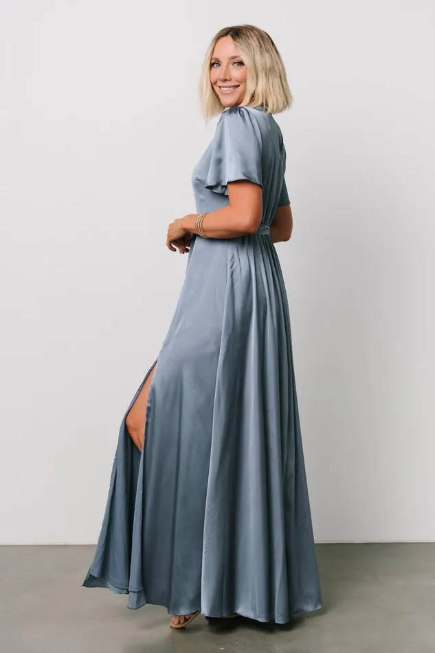 Baltic Born The Guest Edit Agnes Satin Maxi Dress Whisper Blue 8211 Women Baltic Born The Guest Edit Agnes Satin Maxi Dress Whisper Blue 8211 Women