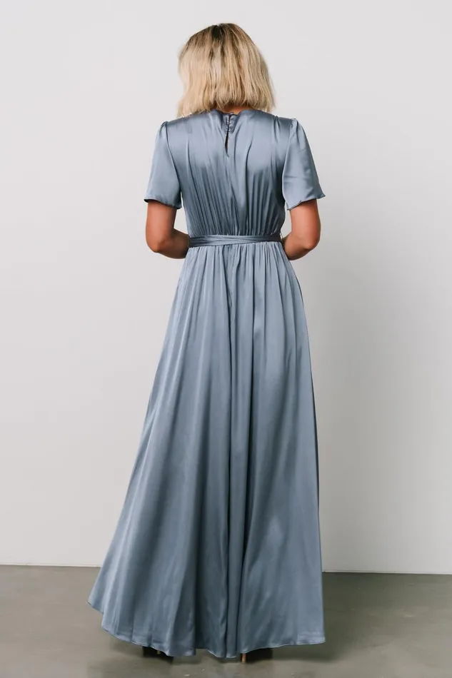Baltic Born The Guest Edit Agnes Satin Maxi Dress Whisper Blue 8211 Women Baltic Born The Guest Edit Agnes Satin Maxi Dress Whisper Blue 8211 Women